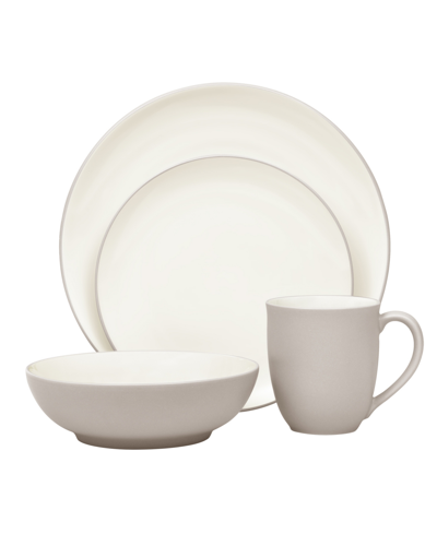 Noritake Colorwave Coupe 4 Piece Place Setting In Sand