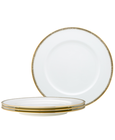 Noritake Haku Set Of 4 Dinner Plates, Service For 4 In White