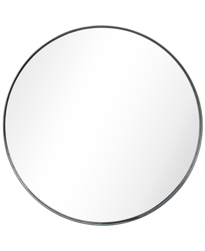 Empire Art Direct Ultra Polished Stainless Steel Round Wall Mirror, 30" X 30" In Silver-tone