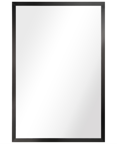 Empire Art Direct Contempo Brushed Stainless Steel Rectangular Wall Mirror, 24" X 36" In Black