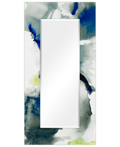 Empire Art Direct 'ephemeral' Rectangular On Free Floating Printed Tempered Art Glass Beveled Mirror, 72" X 36" In Multicolor