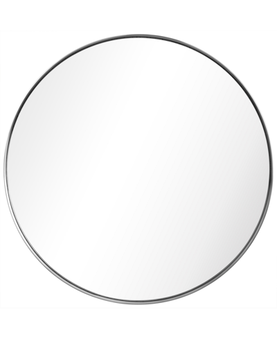 Empire Art Direct Ultra Brushed Stainless Steel Round Wall Mirror, 30" X 30" In Silver-tone