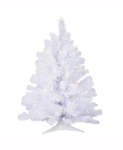 Vickerman 3 Ft Crystal White Spruce Artificial Christmas Tree With 50 Clear Lights
