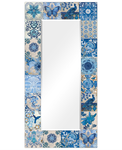 Empire Art Direct 'tiles' Rectangular On Free Floating Printed Tempered Art Glass Beveled Mirror, 72" X 36" In Multicolor