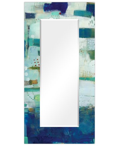 Empire Art Direct 'crore I' Rectangular On Free Floating Printed Tempered Art Glass Beveled Mirror, 72" X 36" In Multicolor