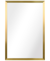 EMPIRE ART DIRECT CONTEMPO BRUSHED STAINLESS STEEL RECTANGULAR WALL MIRROR, 20" X 30"