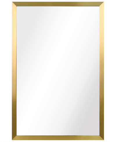 Empire Art Direct Contempo Brushed Stainless Steel Rectangular Wall Mirror, 20" X 30" In Gold-tone