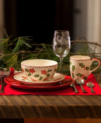 Euro Ceramica Natal Dinnerware Collection In Multicolor