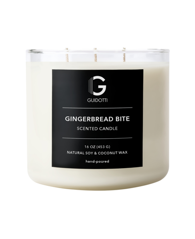 Guidotti Candle Gingerbread Bite Scented Candle, 3-wick, 16 oz In Clear