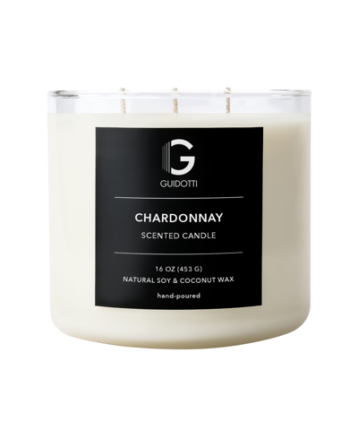 Guidotti Candle Chardonnay Scented Candle, 3-wick, 16 oz In Clear