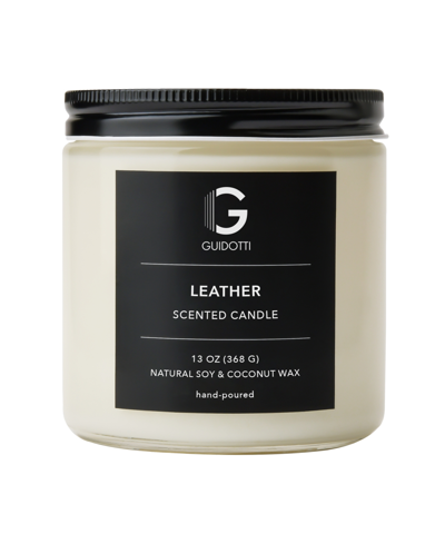 Guidotti Candle Leather Scented Candle, 2-wick, 13 oz In Clear