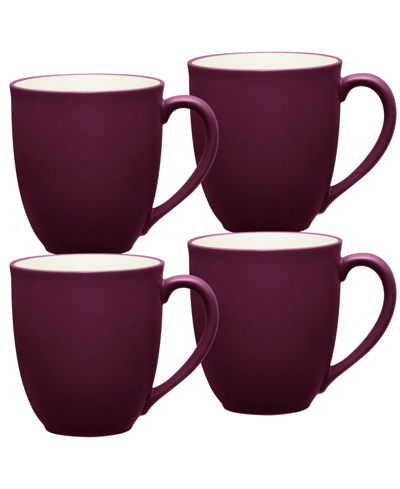 Noritake Colorwave Mugs 12-oz, Set Of 4 In Burgundy