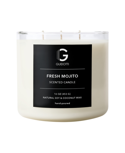 Guidotti Candle Fresh Mojito Scented Candle, 3-wick, 16 oz In Clear