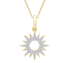 WRAPPED DIAMOND SUN PENDANT NECKLACE (1/10 CT. T.W.) IN 14K GOLD CREATED FOR MACY'S (ALSO AVAILABLE IN BLACK