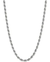 Giani Bernini Rope Link Chain Necklace 18 24 In Sterling Silver Or 18k Gold Plated Sterling Silver 2 3 4mm In Gold Over Silver