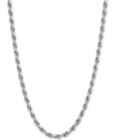 Giani Bernini Rope Link Chain Necklace 18 24 In Sterling Silver Or 18k Gold Plated Sterling Silver 2 3 4mm