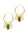 Sterling Forever Helena Hoops Earring In Gold-plated