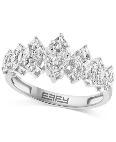 Effy Collection Effy Diamond Princess & Marquise Cluster Ring (7/8 Ct. T.w.) In 14k White Gold
