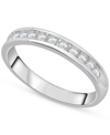 Macy's Diamond Channel-set Wedding Band (1/4 Ct. T.w.) In Platinum In Platinum