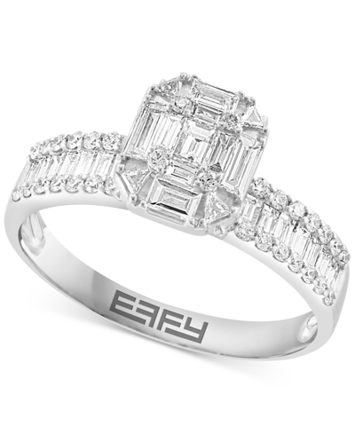 Effy Collection Effy Diamond Cluster Engagement Ring (7/8 Ct. T.w.) In 14k White Gold