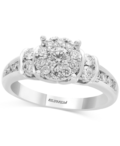 Effy Collection Effy Diamond Halo Engagement Ring (1 Ct. T.w.) In 14k White Gold