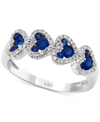 Lali Jewels Ruby (5/8 Ct. T.w.) & Diamond (1/5 Ct. T.w.) Heart Ring In 14k Rose Gold (also Available In Sapphire In Sapphire