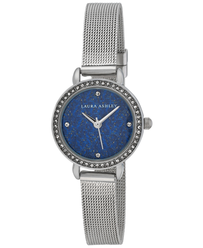 Laura Ashley Women's Gemstone Silver-tone Alloy Bracelet Watch 26mm