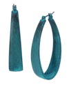 ROBERT LEE MORRIS SOHO WOMEN'S PATINA OVAL HOOP EARRINGS