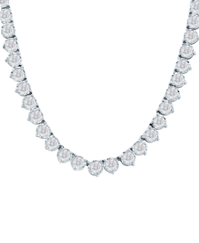 Grown With Love Lab Grown Diamond 17" Tennis Necklace (10 Ct. T.w.) In 14k White Gold
