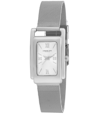 London Fog Women's Thames Silver-tone Alloy Mesh Bracelet Watch 33mm