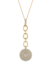 WRAPPED IN LOVE DIAMOND CIRCLE CLUSTER PENDANT NECKLACE (3/4 CT. T.W.) IN 14K GOLD, 16" + 4" EXTENDER, CREATED FOR M