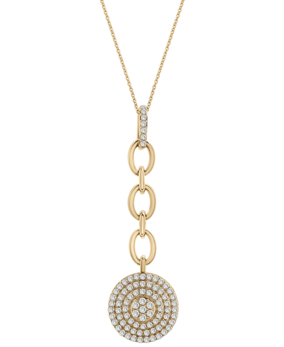 Wrapped In Love Diamond Circle Cluster Pendant Necklace (3/4 Ct. T.w.) In 14k Gold, 16" + 4" Extender, Created For M In Yellow Gold