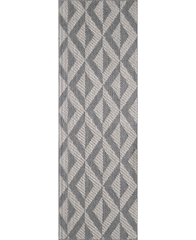 Kas Terrace 6759 2'7" X 7'9" Runner Outdoor Area Rug In Gray