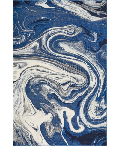 Kas Watercolors 6236 5' X 7'6" Area Rug In Blue