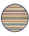 Kas Calla 6927 7'10" X 7'10" Round Outdoor Area Rug In Ivory