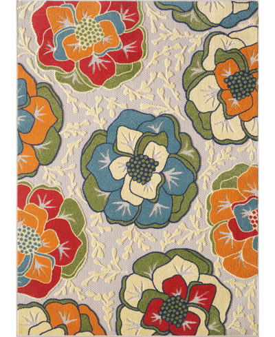 Kas Calla 6936 3'3" X 4'11" Outdoor Area Rug In Ivory
