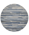 Kas Calla 6920 7'10" X 7'10" Round Outdoor Area Rug In Blue