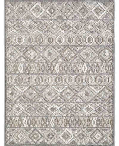 Kas Calla 6925 7'10" X 9'10" Outdoor Area Rug In Gray