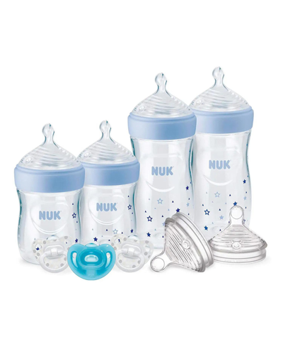 Nuk Simply Natural 9 Piece Baby Bottles With Safetemp Gift Set - Blue