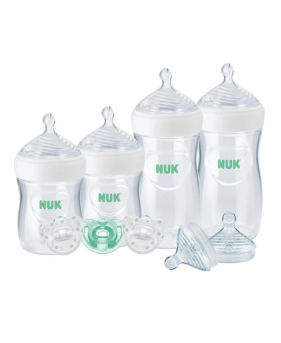 Nuk Simply Natural 9 Piece Baby Bottles With Safetemp Gift Set - Neutral White