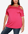 BELLDINI PLUS SIZE COLD SHOULDER TOP