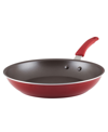 Rachael Ray Cook + Create Aluminum Nonstick Frying Pan, 12.5" In Red
