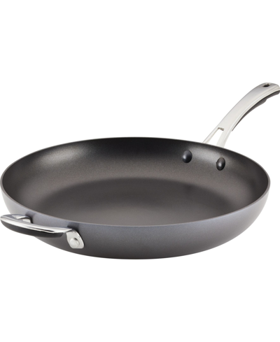 Rachael Ray Cook + Create Hard Anodized Nonstick Frying Pan With Helper Handle, 14" In Black
