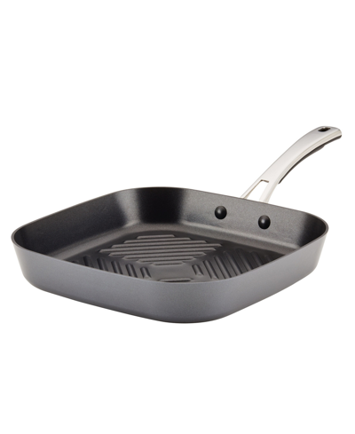 Rachael Ray Cook + Create Hard Anodized Nonstick Deep Grill Pan, 11" In Black