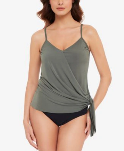 Magicsuit Alex Side-tie Underwire Tankini Top Women's Swimsuit In Black