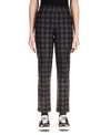 Sanctuary Carnaby High Waist Kick Flare Crop Pants In Onyx Check