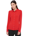 Tommy Hilfiger Point-collar Blouse In Scarlet