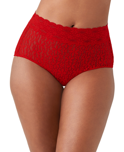 Wacoal Women's Flower-lace Brief Lingerie 870405 In Barbados Cherry