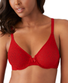 WACOAL HALO LACE MOLDED UNDERWIRE BRA 851205, UP TO G CUP