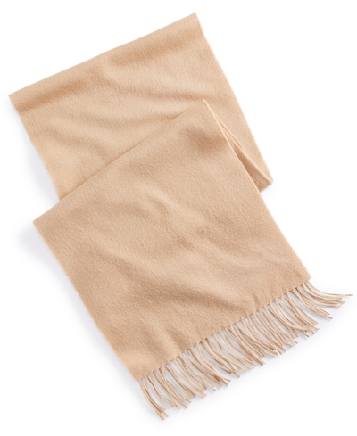 Club Room Men's Solid Cashmere Scarf, Created For Macy's In Tan